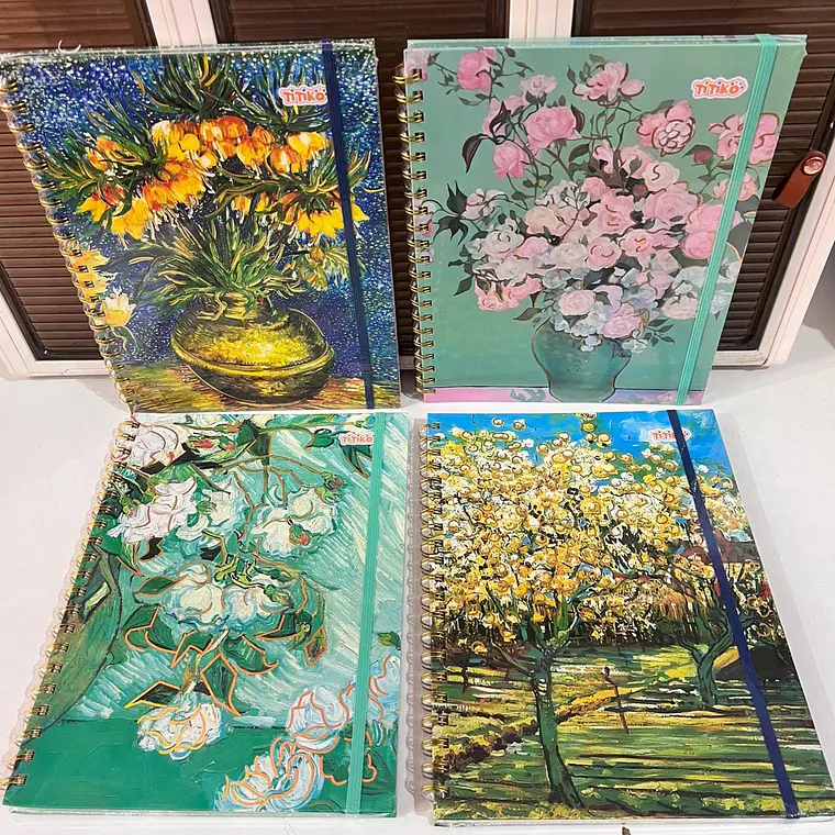 (RAYAS) LIBRETA PROFESIONAL VANGOGH 100 HOJAS PASTA DURA  TITIKO MOD # TK-0138BJ 2