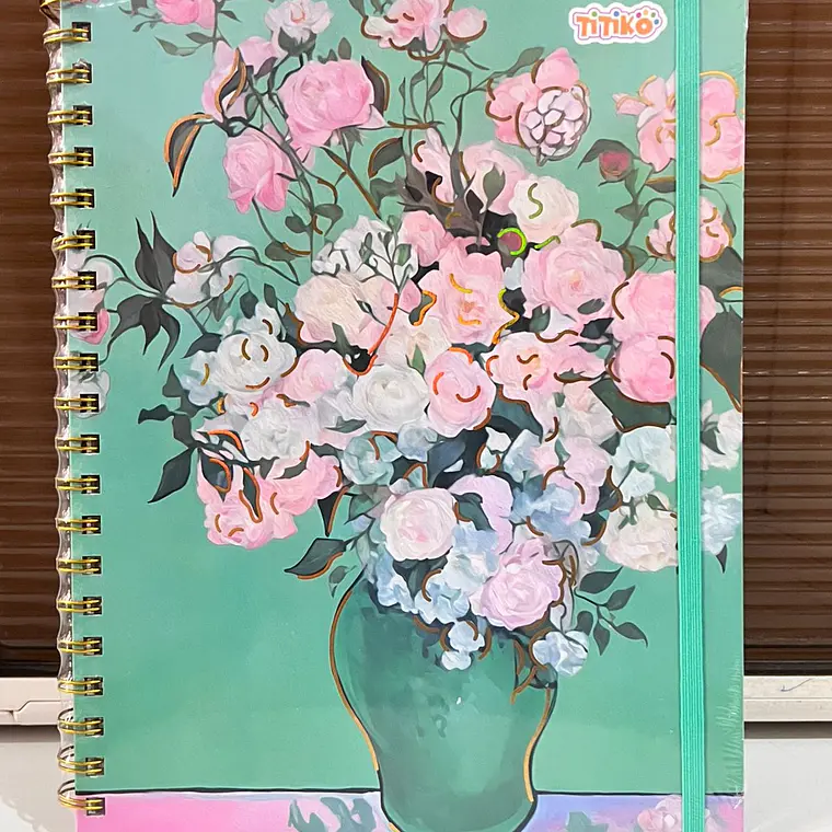 (RAYAS) LIBRETA PROFESIONAL VANGOGH 100 HOJAS PASTA DURA  TITIKO MOD # TK-0138BJ 5