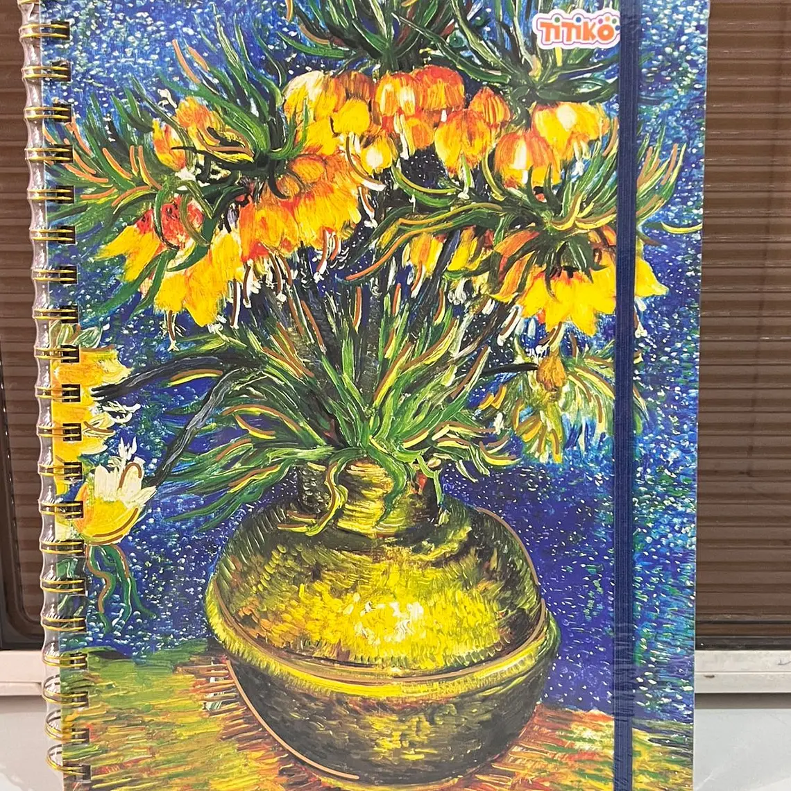 (RAYAS) LIBRETA PROFESIONAL VANGOGH 100 HOJAS PASTA DURA  TITIKO MOD # TK-0138BJ 6