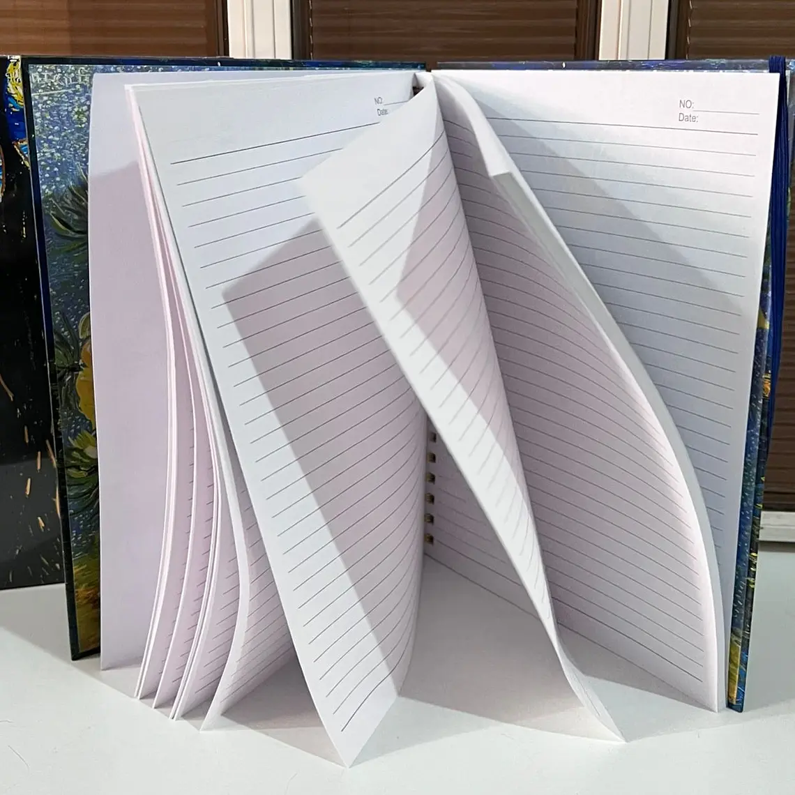 (RAYAS) LIBRETA PROFESIONAL VANGOGH 100 HOJAS PASTA DURA  TITIKO MOD # TK-0138BJ 8