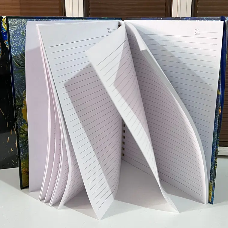 (RAYAS) LIBRETA PROFESIONAL VANGOGH 100 HOJAS PASTA DURA  TITIKO MOD # TK-0138BJ 8