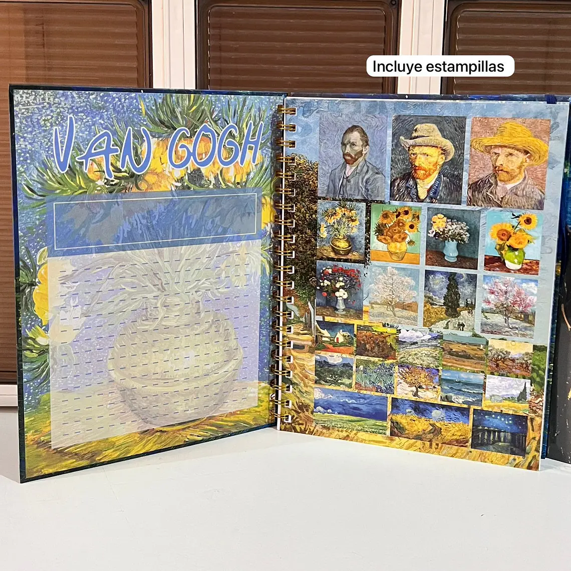 (RAYAS) LIBRETA PROFESIONAL VANGOGH 100 HOJAS PASTA DURA  TITIKO MOD # TK-0138BJ 9
