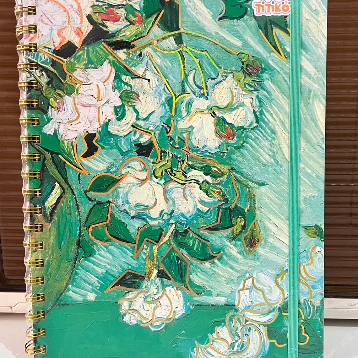 (RAYAS) LIBRETA PROFESIONAL VANGOGH 100 HOJAS PASTA DURA  TITIKO MOD # TK-0138BJ 11