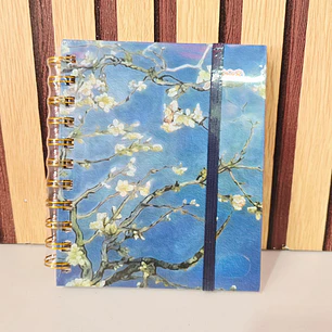 (RAYAS) LIBRETA PEQUEÑA CON 100 HOJAS DISEÑO VANGOGH MOD# TK-0159BJ