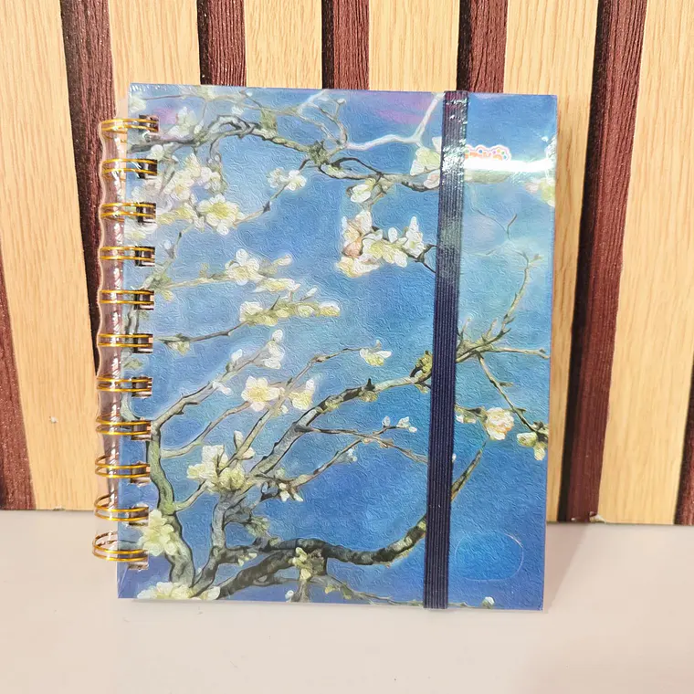 (RAYAS) LIBRETA PEQUEÑA CON 100 HOJAS DISEÑO VANGOGH MOD# TK-0159BJ 2