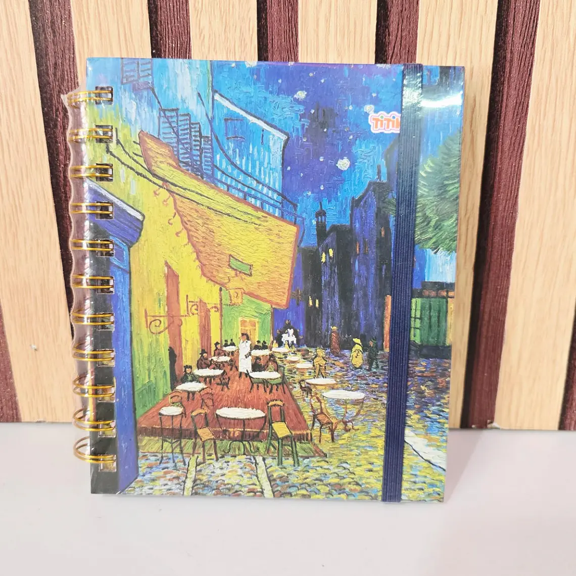 (RAYAS) LIBRETA PEQUEÑA CON 100 HOJAS DISEÑO VANGOGH MOD# TK-0159BJ 3