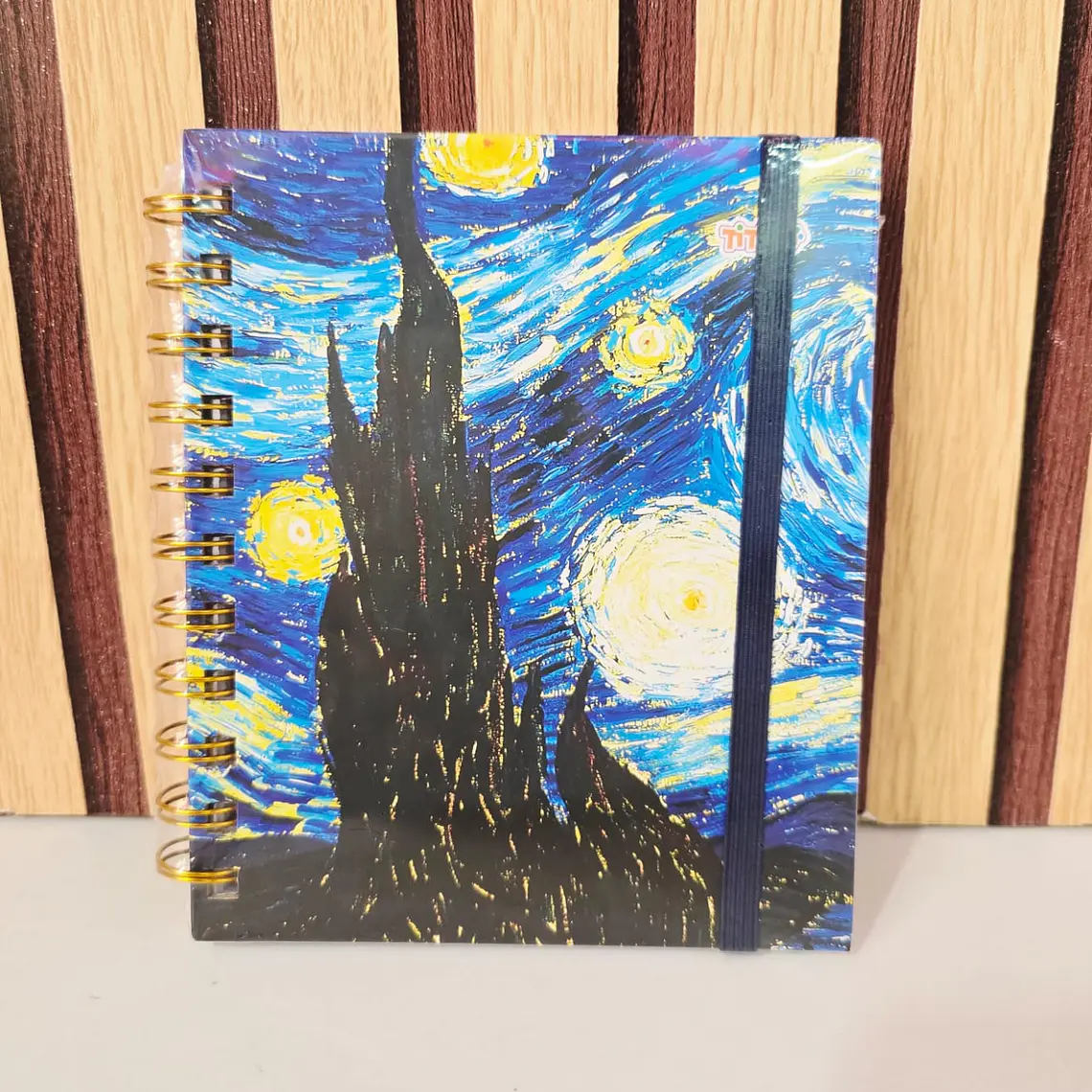 (RAYAS) LIBRETA PEQUEÑA CON 100 HOJAS DISEÑO VANGOGH MOD# TK-0159BJ 6