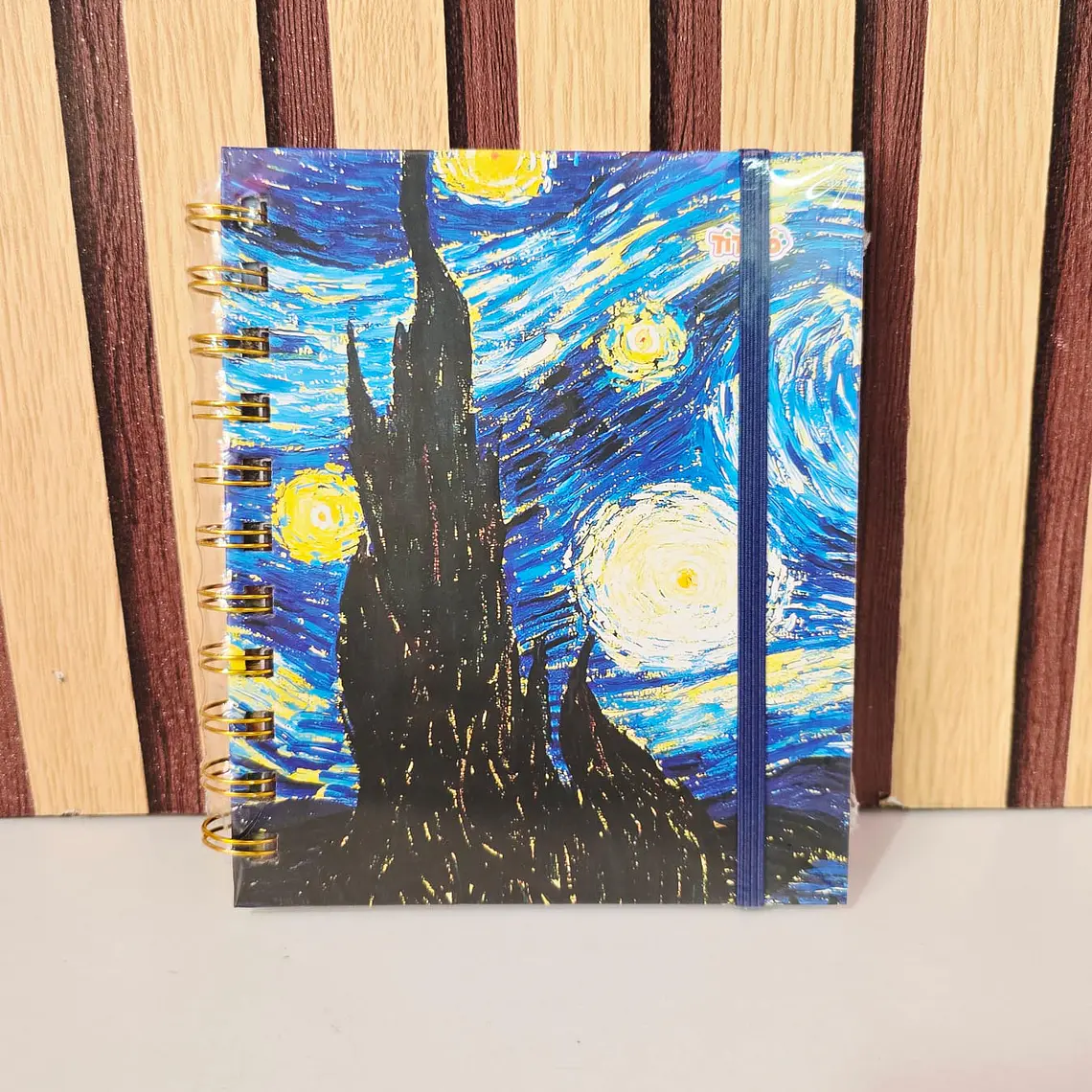(CUADROS) LIBRETA PEQUEÑA CON 100 HOJAS DISEÑO VANGOGH MOD# TK-0161BJ 1