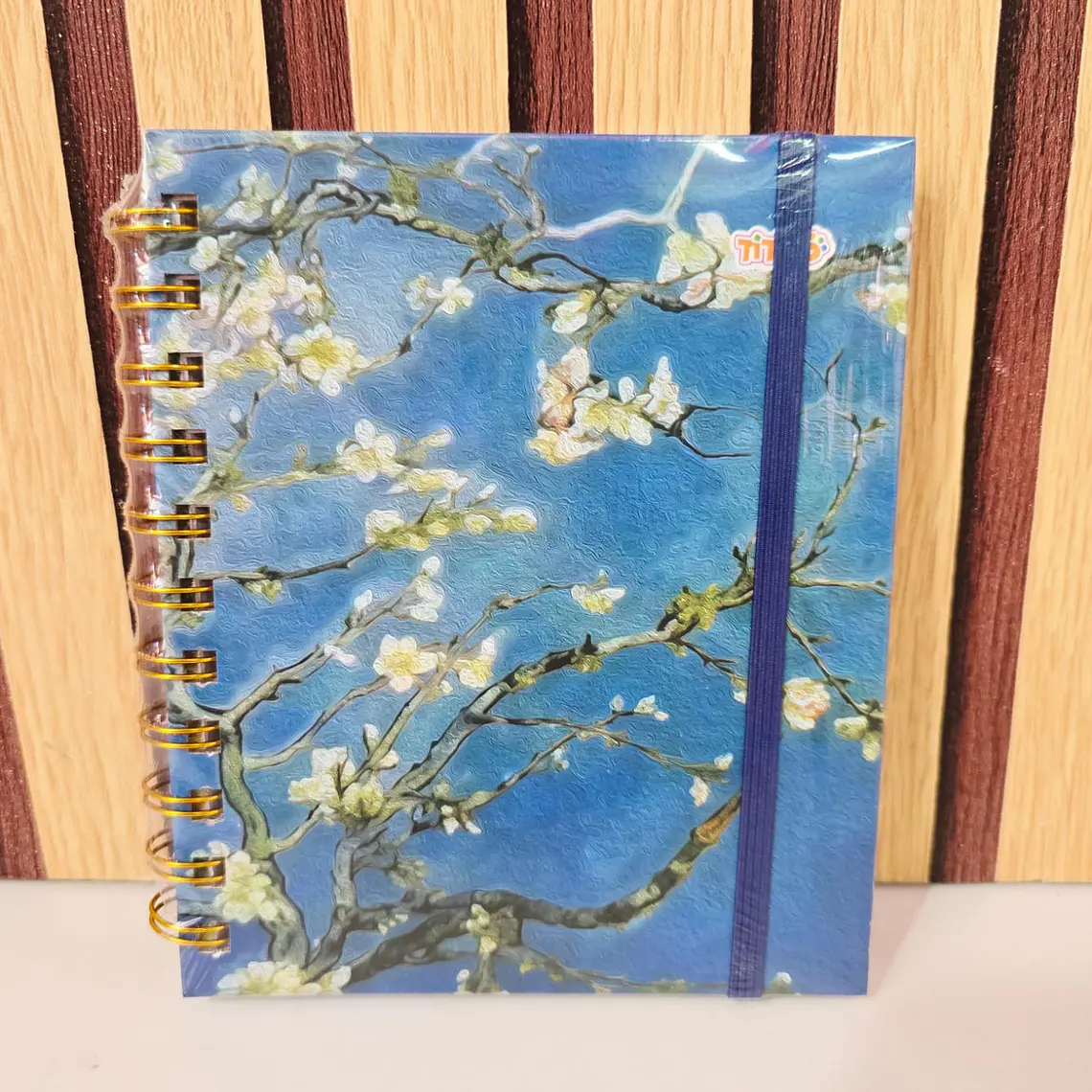 (CUADROS) LIBRETA PEQUEÑA CON 100 HOJAS DISEÑO VANGOGH MOD# TK-0161BJ 2