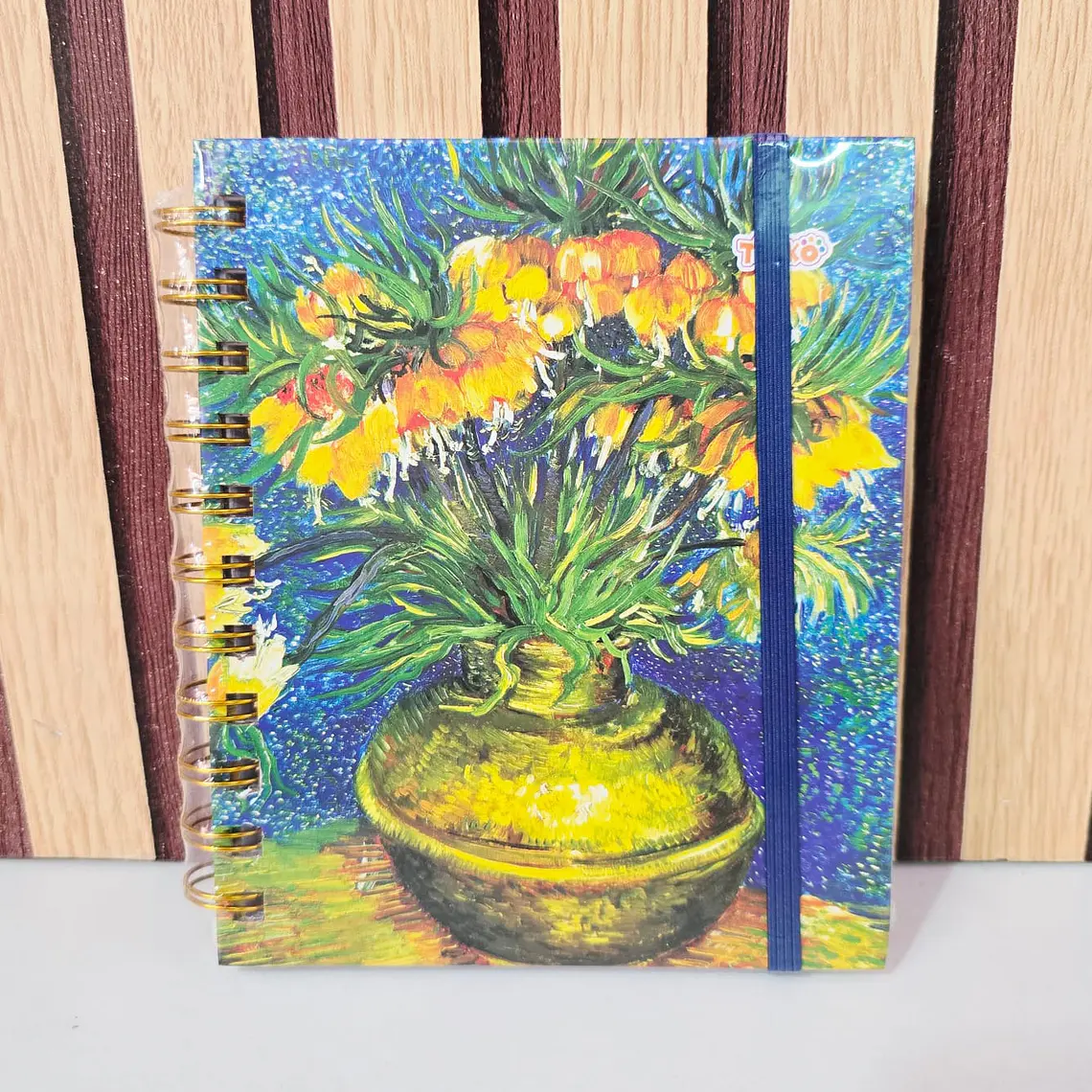 (CUADROS) LIBRETA PEQUEÑA CON 100 HOJAS DISEÑO VANGOGH MOD# TK-0161BJ 4