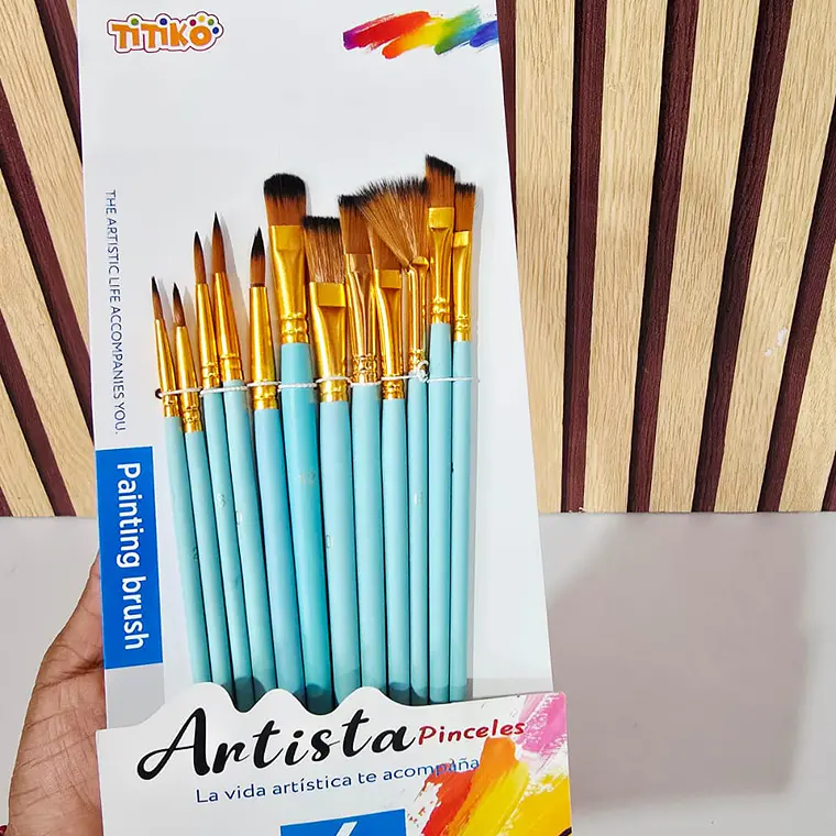 SET DE 12 PINCELES AZUL CIELO MOD# B-9013YH 2