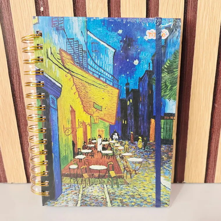 (CUADROS) LIBRETA MEDIANA CON 200 HOJAS MOD# TK-0166BJ 1
