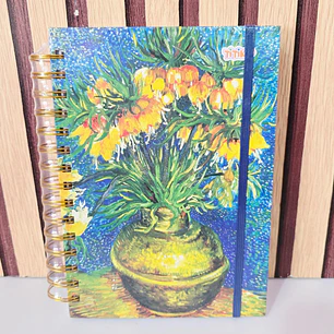 (CUADROS) LIBRETA MEDIANA CON 200 HOJAS MOD# TK-0166BJ