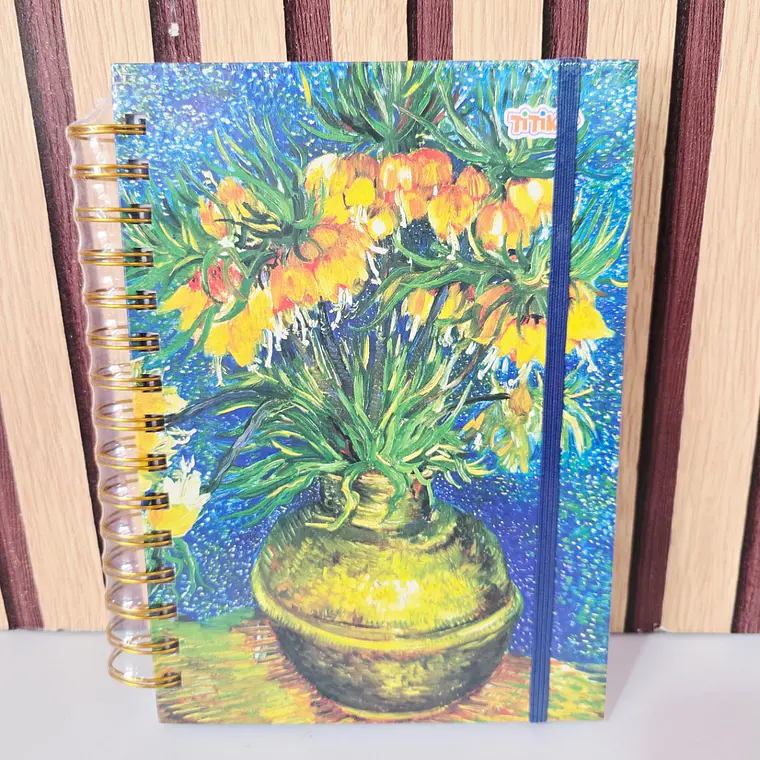 (CUADROS) LIBRETA MEDIANA CON 200 HOJAS MOD# TK-0166BJ 2