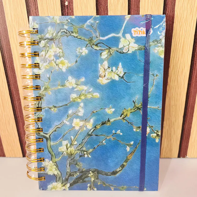 (CUADROS) LIBRETA MEDIANA CON 200 HOJAS MOD# TK-0166BJ 5