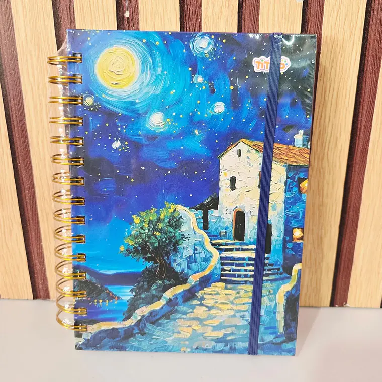 (CUADROS) LIBRETA MEDIANA CON 200 HOJAS MOD# TK-0166BJ 6