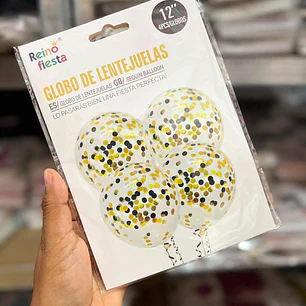 SET DE GLOBOS LENTEJUELAS #12