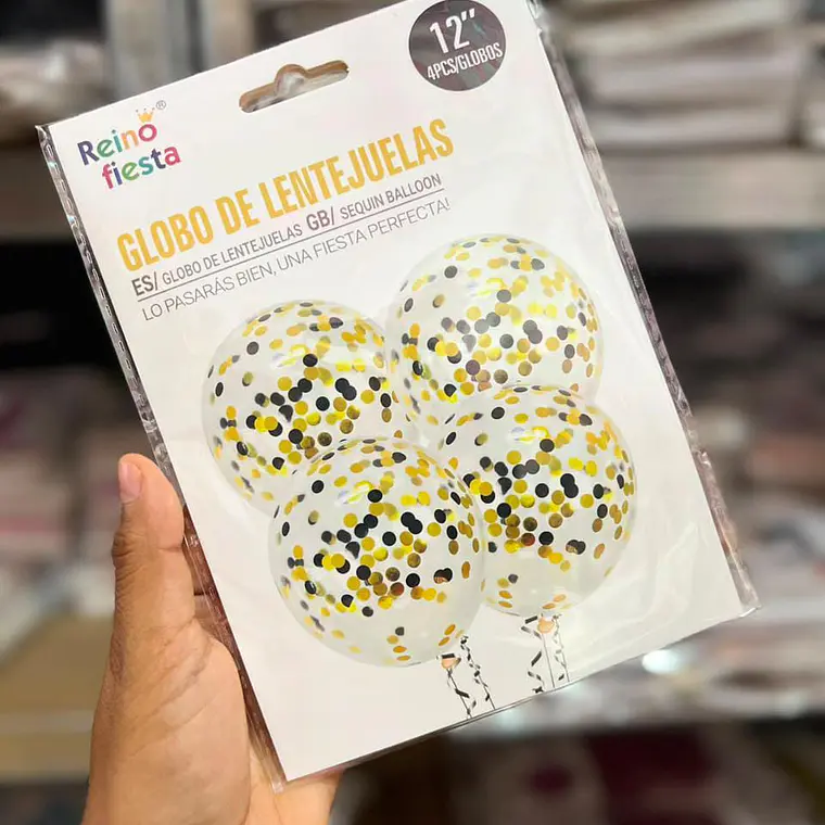 SET DE GLOBOS LENTEJUELAS #12