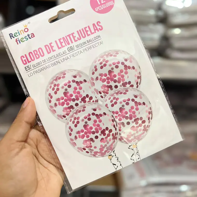 SET DE GLOBOS LENTEJUELAS #12