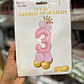 SET DE GLOBOS COLOR ROSA CON GLOBOS Y  CORONITA  MOD# 62017-62026👑 - Miniatura 6