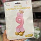 SET DE GLOBOS COLOR ROSA CON GLOBOS Y  CORONITA  MOD# 62017-62026👑 - Miniatura 12