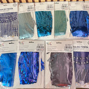 CORTINA PARA FIESTA COLORES METÁLICOS