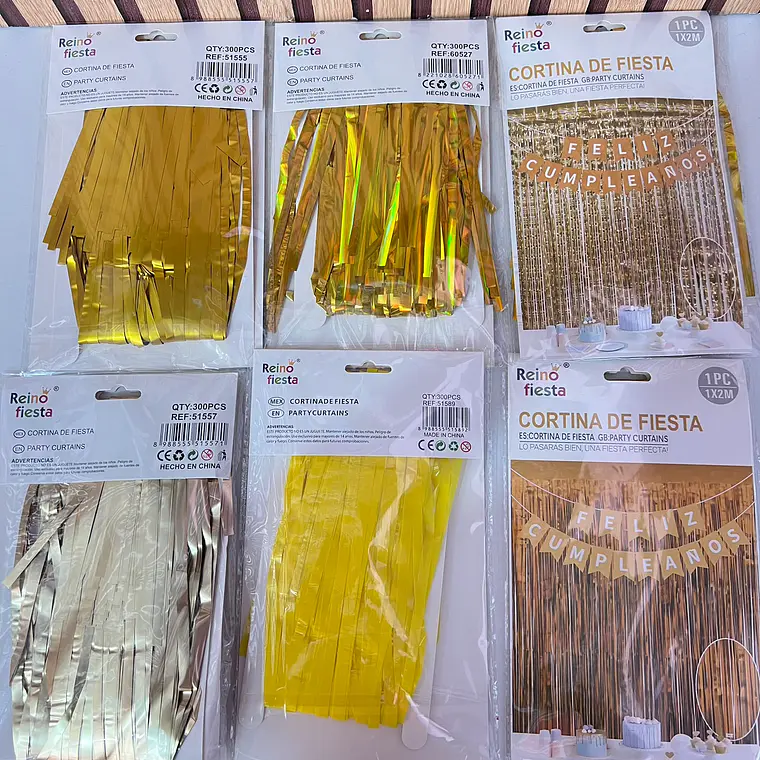 CORTINA PARA FIESTA COLORES METÁLICOS 3