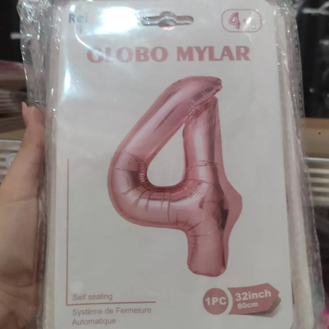 GLOBO ROSA MYLAR 32