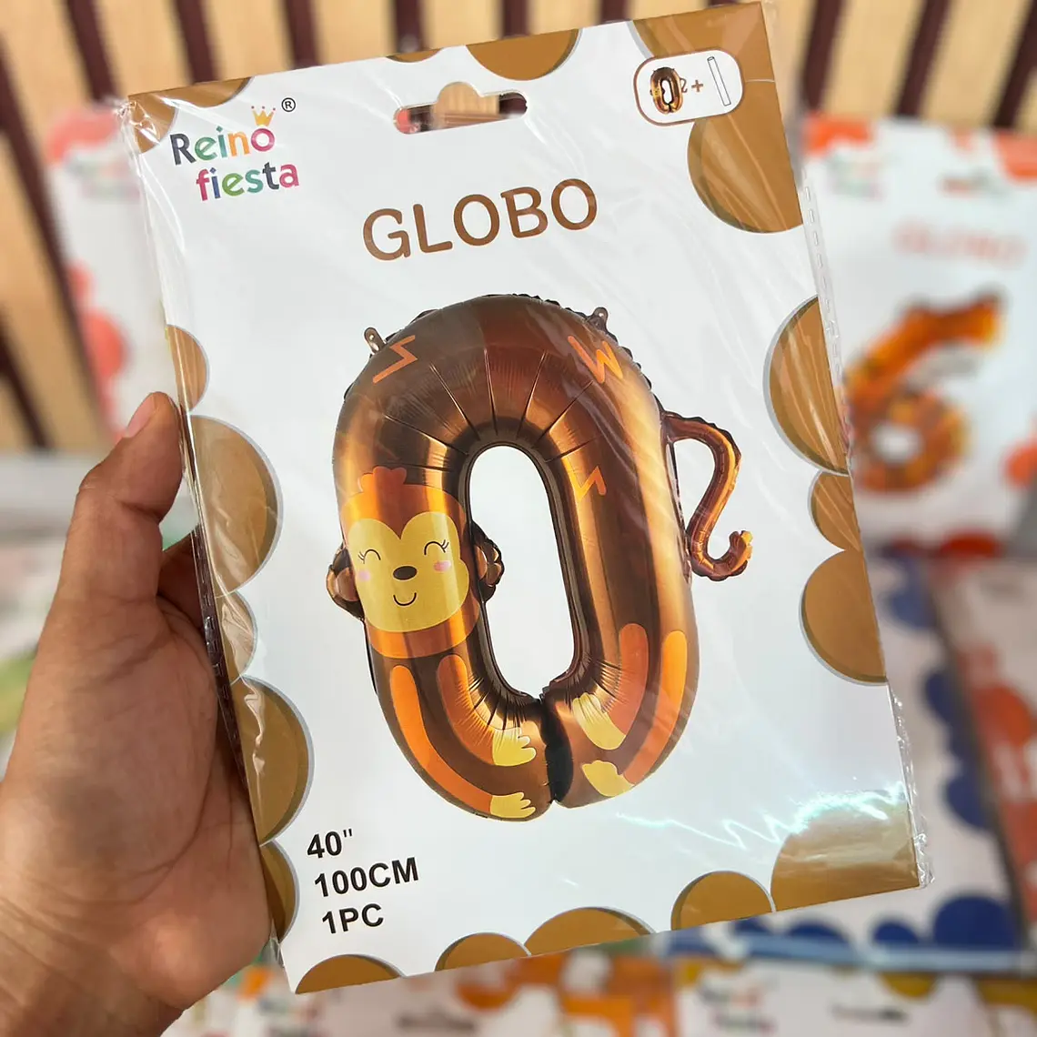 GLOBO NÚMERO DISEÑO ANIMALITOS 40