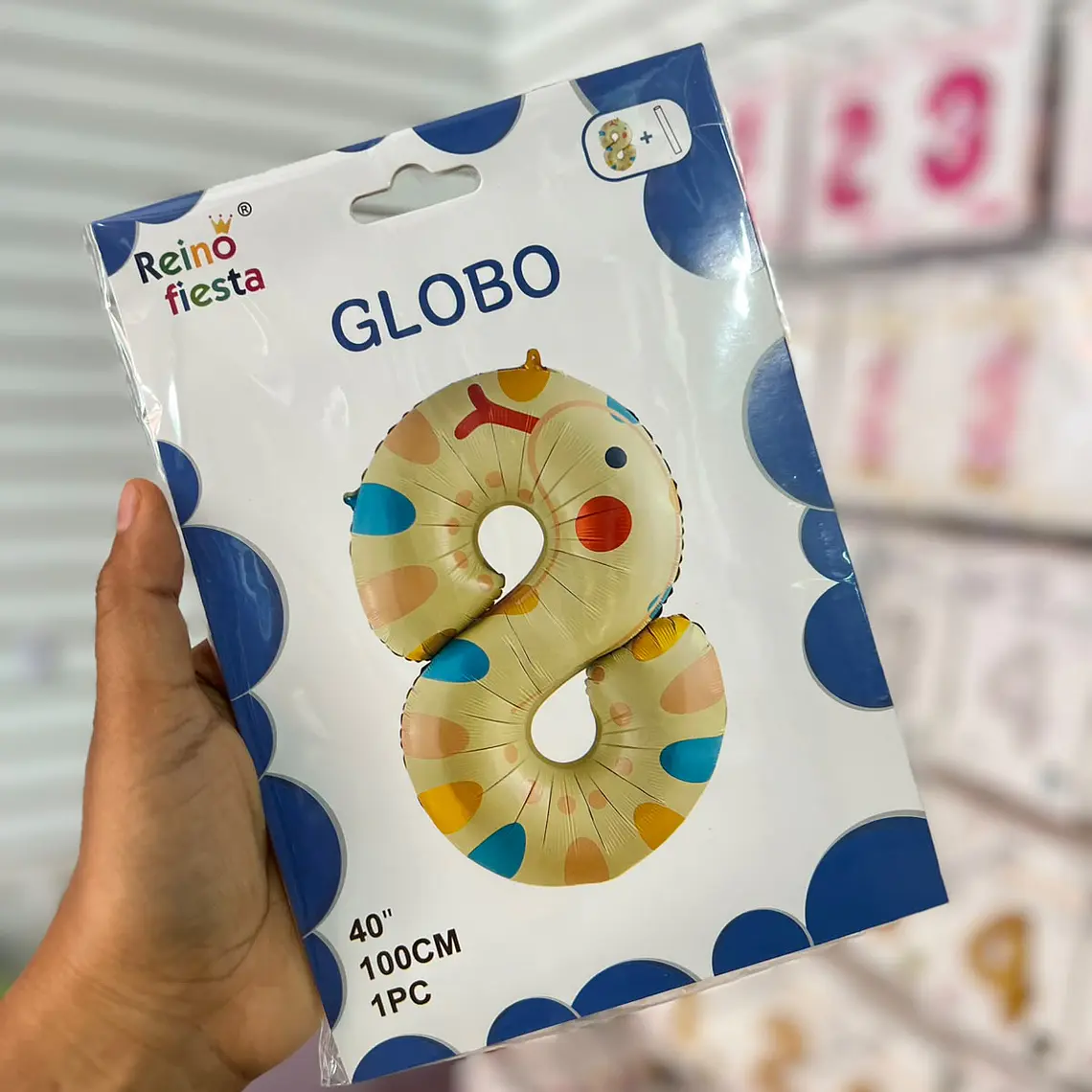 GLOBO NÚMERO DISEÑO ANIMALITOS 40