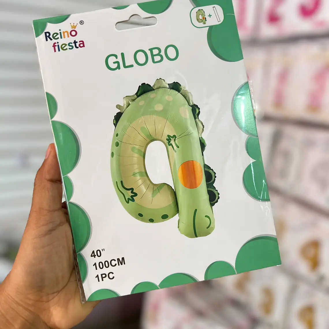 GLOBO NÚMERO DISEÑO ANIMALITOS 40