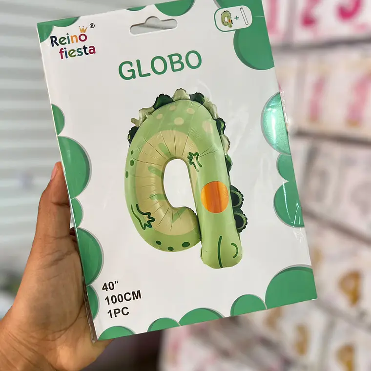 GLOBO NÚMERO DISEÑO ANIMALITOS 40