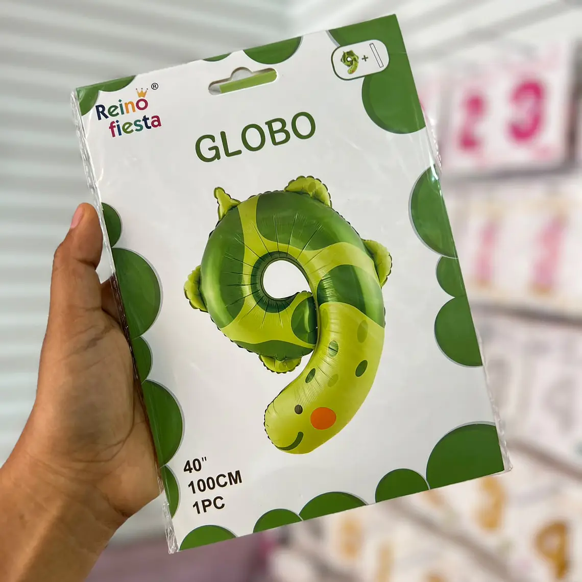 GLOBO NÚMERO DISEÑO ANIMALITOS 40