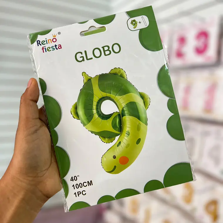 GLOBO NÚMERO DISEÑO ANIMALITOS 40