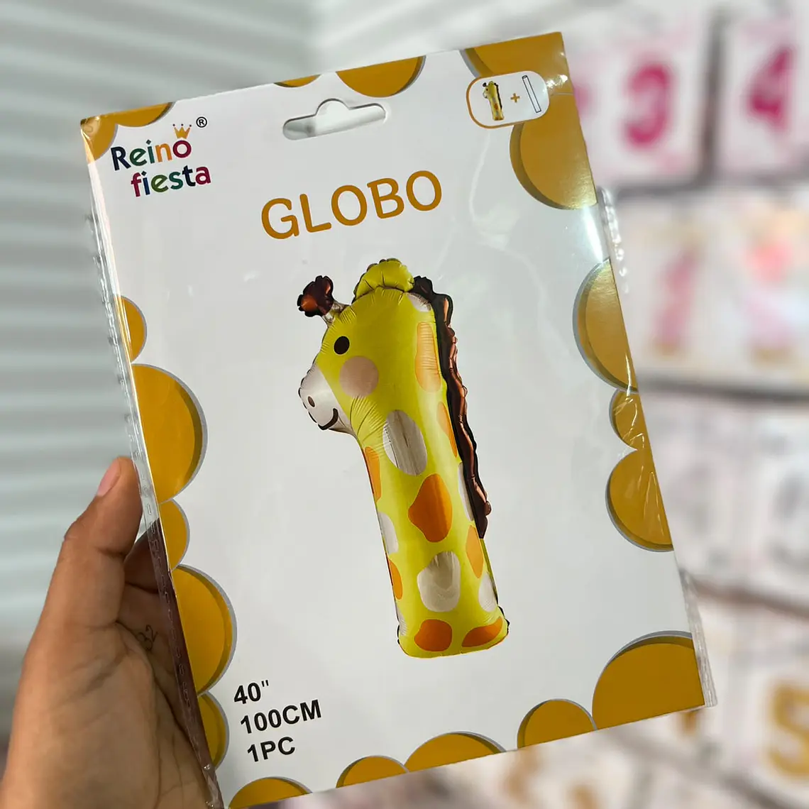 GLOBO NÚMERO DISEÑO ANIMALITOS 40