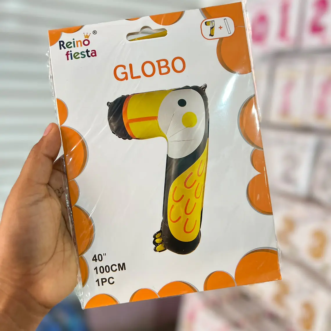 GLOBO NÚMERO DISEÑO ANIMALITOS 40