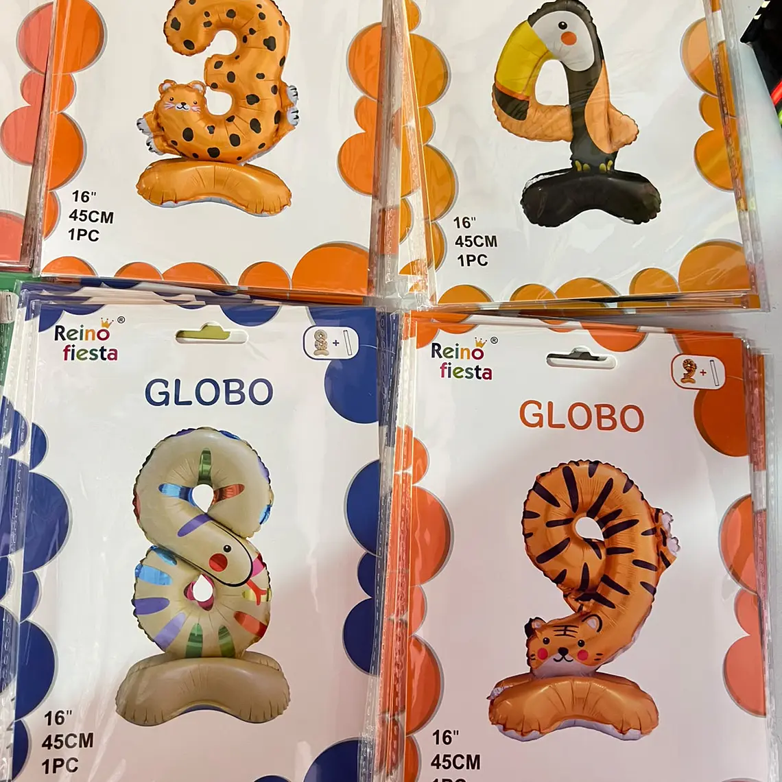 GLOBO NÚMERO ANIMALES 16