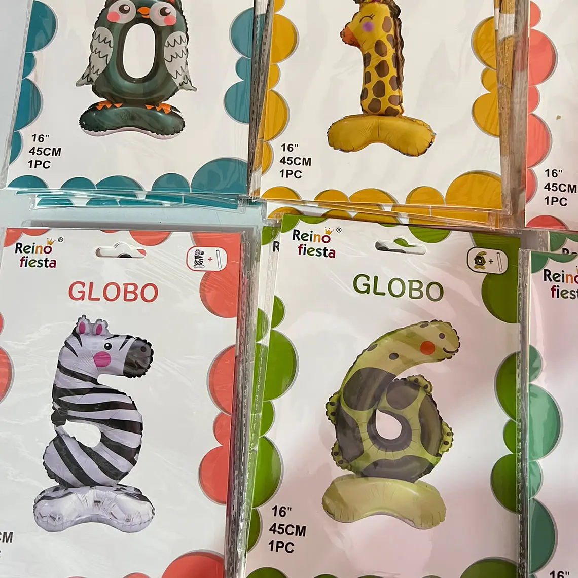 GLOBO NÚMERO ANIMALES 16