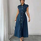 VESTIDO LARGO AZUL/MEZCLILLA TALLA GRANDE - Miniatura 2