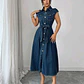 VESTIDO LARGO AZUL/MEZCLILLA TALLA GRANDE - Miniatura 5