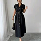 VESTIDO NEGRO CON ABERTURA TALLA GRANDE - Miniatura 3