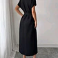 VESTIDO NEGRO CON ABERTURA TALLA GRANDE - Miniatura 5