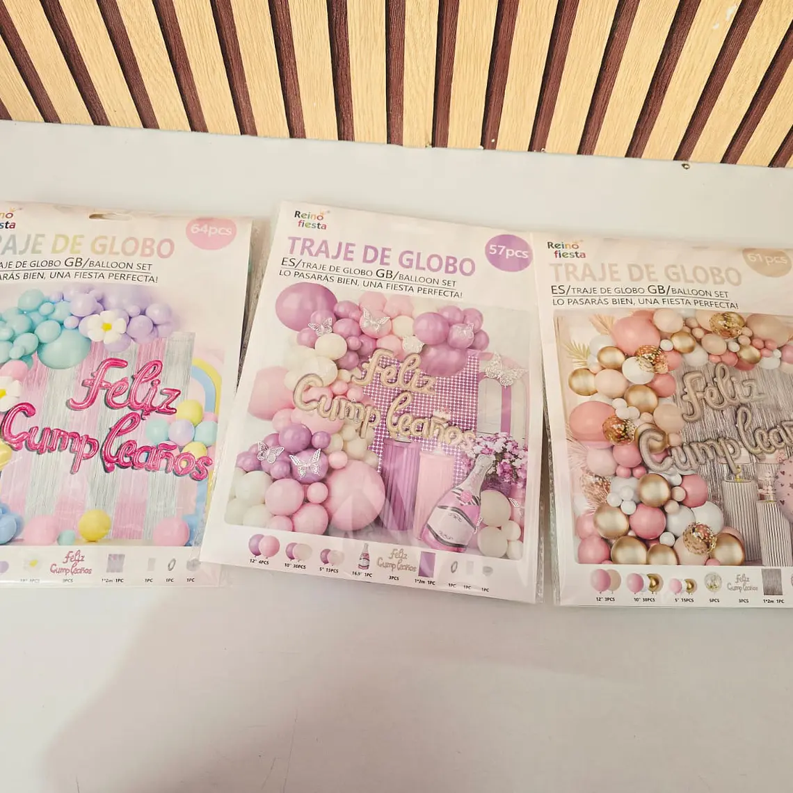 SET DE GLOBOS VARIOS DISEÑOS (FELIZ CUMPLEAÑOS) PARA DECORAR MOD# 61680-61688 1