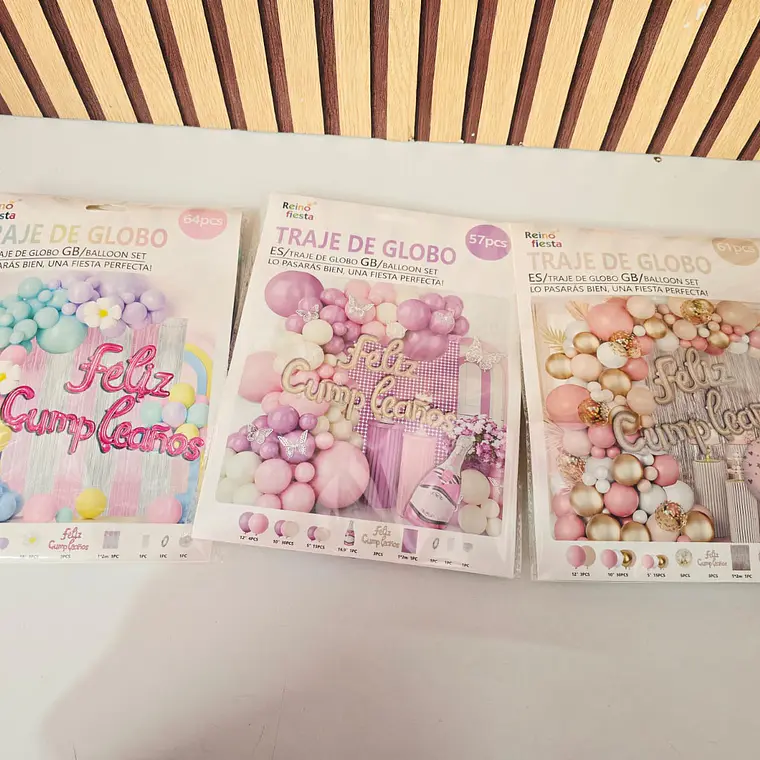 SET DE GLOBOS VARIOS DISEÑOS (FELIZ CUMPLEAÑOS) PARA DECORAR MOD# 61680-61688 1