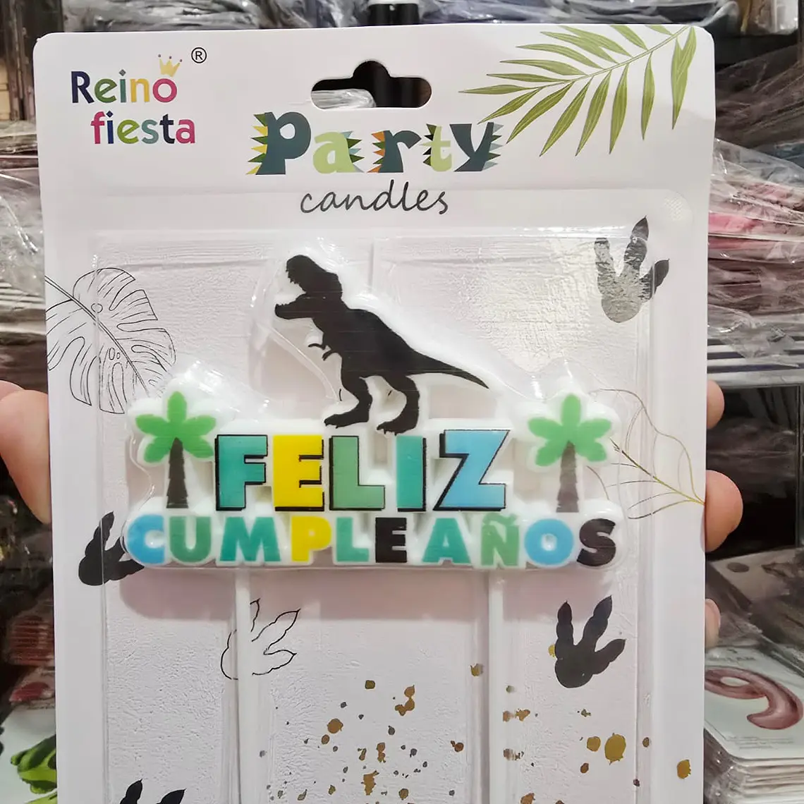 VELA FELIZ CUMPLEAÑOS/DINOSAURIO MOD# 52452🎂 1
