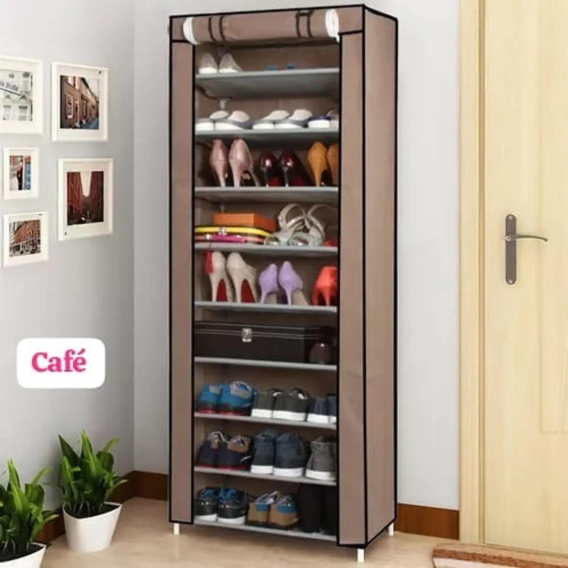 💋ORGANIZADOR  PARA ZAPATOS 9 NIVELES CON FORRO MOD# ZTA66 2