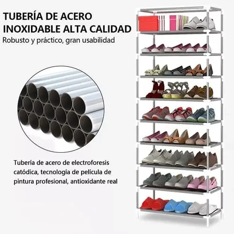 💋ORGANIZADOR  PARA ZAPATOS 9 NIVELES CON FORRO MOD# ZTA66 7