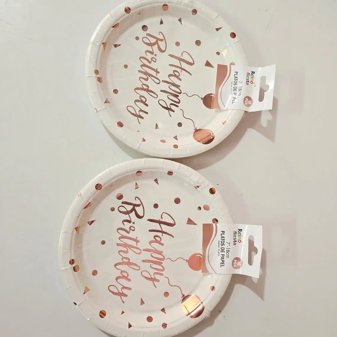 PAQ. DE 10 PLATOS DE PAPEL HAPPY BIRTHDAY MOD#60902-60906 4