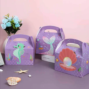 PAQ CON 3 CAJITAS PARA DULCES DISEÑO ANIMALITOS DE LA SELVA Y DEL MAR MOD# 61660-61661