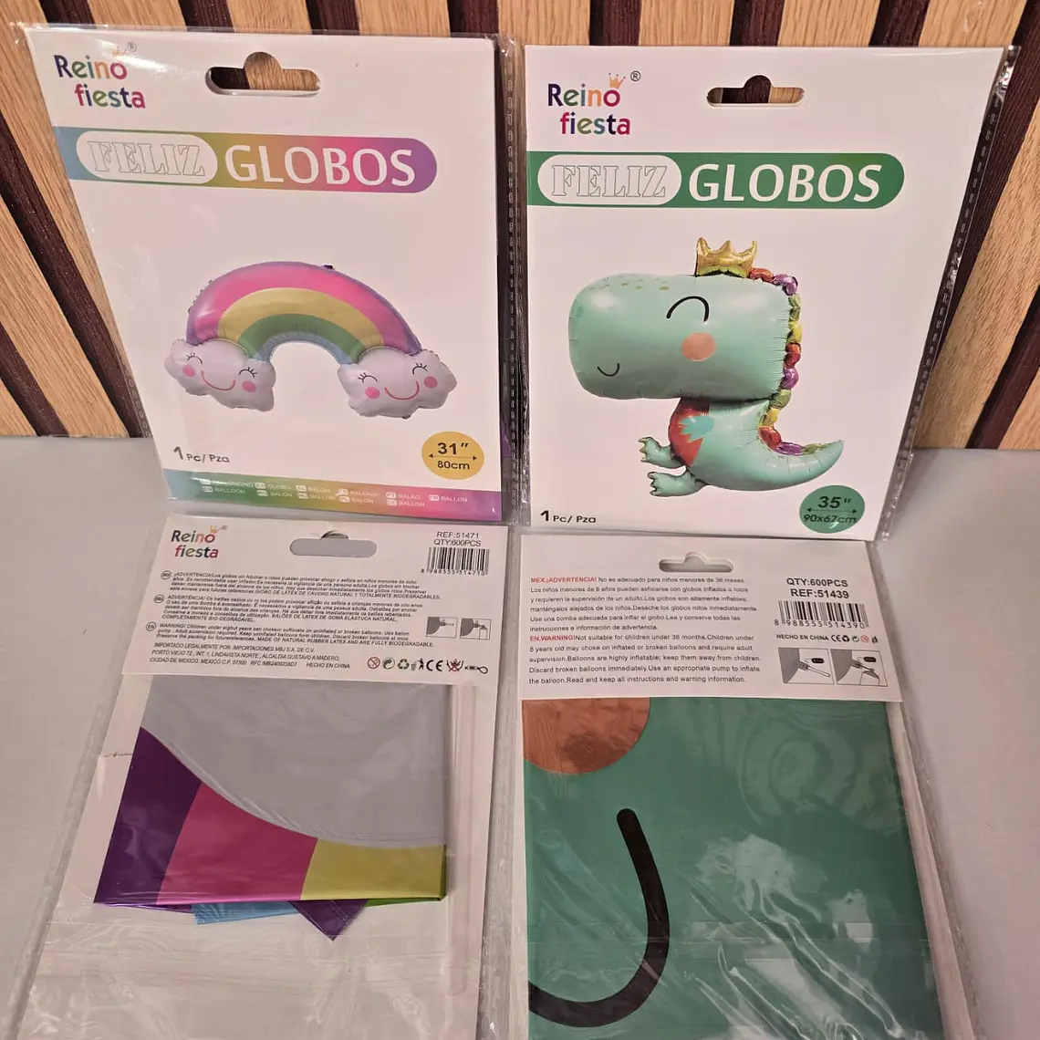 GLOBO FIGURAS DINO O ARCOIRIS MOD# 51439-51461 1
